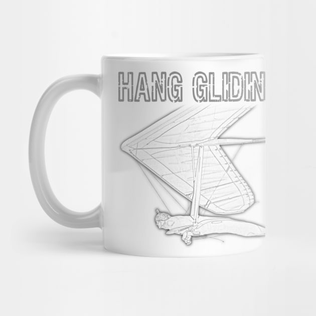 Hang Gliding Pencil Illustration by norules